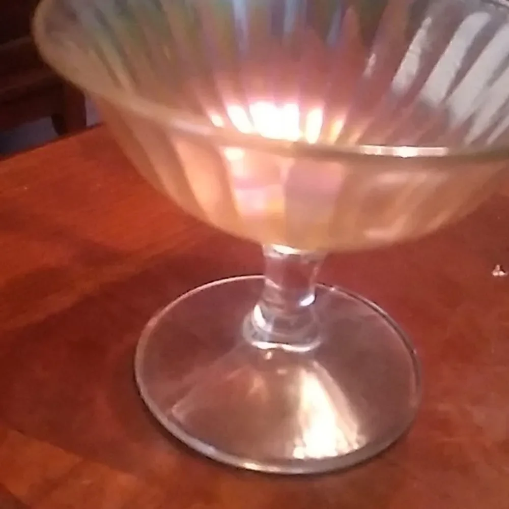 Iridescent Carnival  Glass  Dish